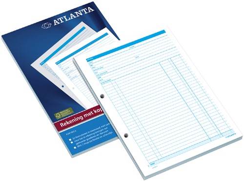 Rekeningblok Djois Atlanta A4 50x2vel met carbon