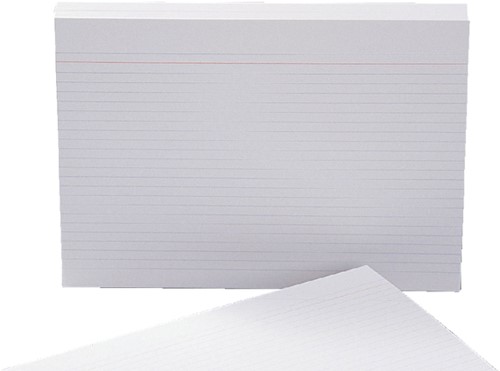 Systeemkaart Aurora 200x125mm lijn met rode koplijn 210gr wit 100 vel-2