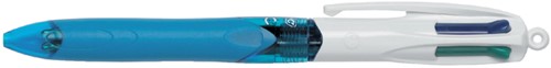 4-Kleuren balpen Bic grip medium lichtblauw