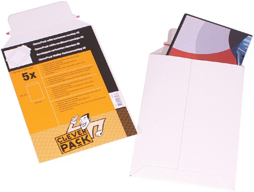 Envelop CleverPack karton B4 250x353mm wit pak à 5 stuks-2