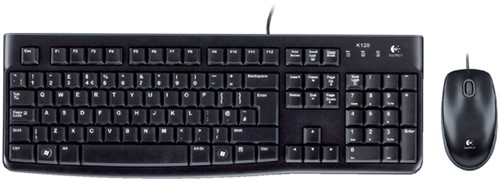 Toetsenbord Logitech MK120 Qwerty + muis USB zwart