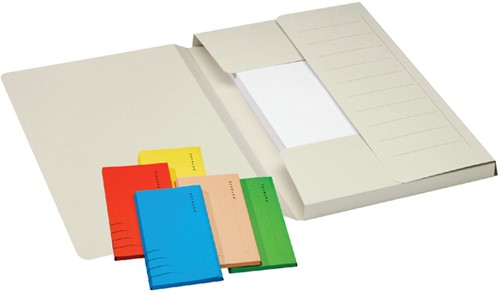 Dossiermap Djois Secolor Mammoet folio 3 kleppen 250gr recycled groen 50 stuks-2