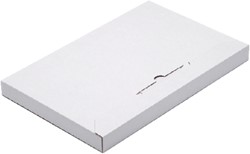 Brievenbusbox A4 350x230x28mm karton wit, pak a 50 stuks