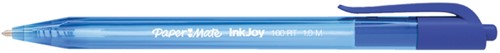 Balpen Paper Mate Inkjoy 100RT medium blauw valuepack 80+20 gratis-3