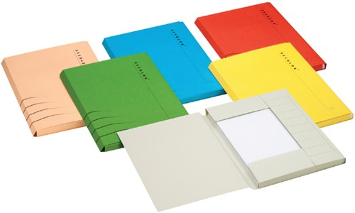 Dossiermap Secolor folio 3 klep 100% gerecycled karton 250 gr groen-2
