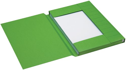 Dossiermap Secolor folio 3 klep 100% gerecycled karton 250 gr groen