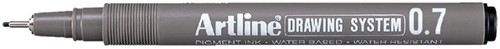 Fineliner Artline technisch 0.7mm zwart