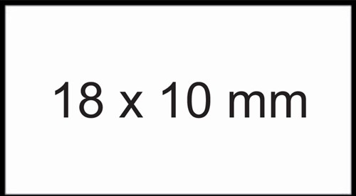 Prijsetiket 18x10mm Sato PB1 permanent wit 1000 stuks