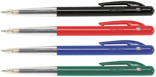 Balpen Bic M10 medium assorti blister à 10+4 gratis-2