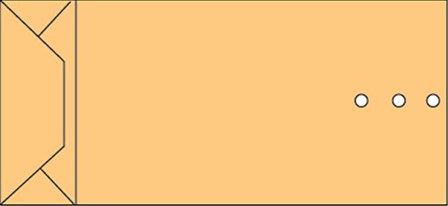 Envelop Quantore monsterzak 120x285x50mm 120gr/m2 br 250 stuks