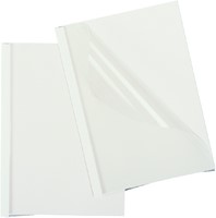 Thermische omslag GBC A4 8mm transparant/wit 100 stuks-2