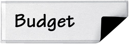 Etikethouder Djois 25x75mm magnetisch transparant 6 stuks