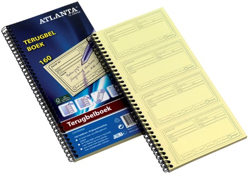 Terugbelboek Djois Atlanta recycled papier 74x128mm 400notities 100vel