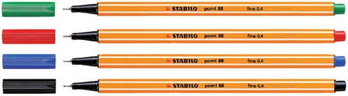 Fineliner STABILO point 88/40 fijn rood-3