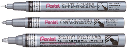 viltstift Pentel MSP10 rond 1.5mm zilver-2