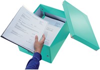 Opbergdoos Leitz Click & Store WOW middel gerecycled karton 281x200x370mm ijsblauw-1