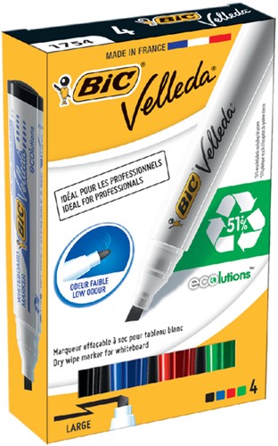 Whiteboardmarker Bic Velleda 1751 schuin large zwart-2