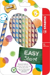 Kleurpotloden STABILO 331 Easycolor linkshandig puntenslijper ass 12st