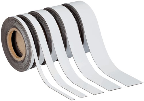 Magneetband MAUL beschrijf- wisbaar 10mx20mmx1mm wit-2