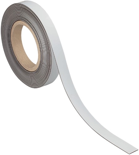 Magneetband MAUL beschrijf- wisbaar 10mx20mmx1mm wit