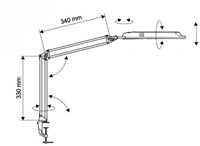 Bureaulamp MAUL Atlantic LED tafelklem zwart-2