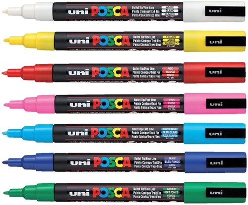 Paintmarker Uni POSCA PC3M fijn grijs-2