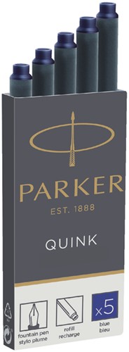 Inktpatroon Parker Quink permanent blauw pak à 5 stuks-3