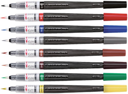 Brushpen Pentel XGFL-101X zwart-3