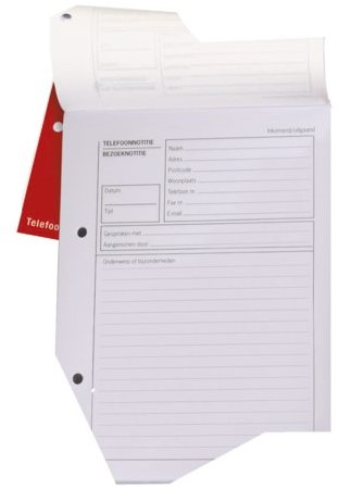 Telefoonnotitieblok Quantore 100vel