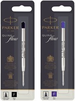 Balpenvulling Parker Quinkflow fijn zwart blister à 1 stuk-2