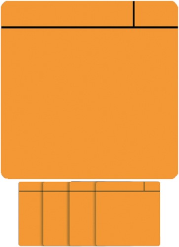 Magneet scrum 75x75mm oranje 5 stuks