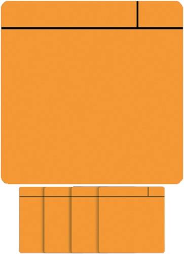 Magneet scrum 75x75mm oranje