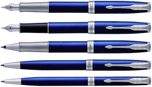 Vulpen Parker Sonnet blue lacquer CT medium-3
