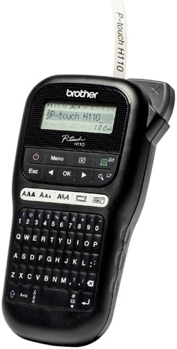 Labelprinter Brother P-touch TZe PT-H110 draagbaar qwerty 12mm zwart-3