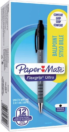 Balpen Paper Mate Flexgrip Ultra medium zwart-2