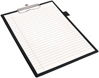 Klembord Quantore A4 staand PVC zwart met 100mm klem + penlus-3