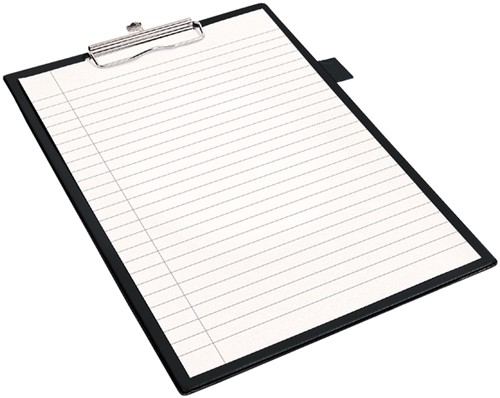 Klembord Quantore A4 staand zwart met 100mm klem + penlus-3