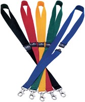 Textielkoord Durable 8137 met karabijnhaak rood-2