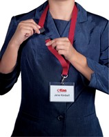 Textielkoord Durable 8137 met karabijnhaak rood-3