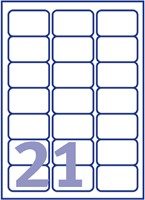 Etiket Avery J8560-25 63.5x38.1mm transparant 525 stuks-2