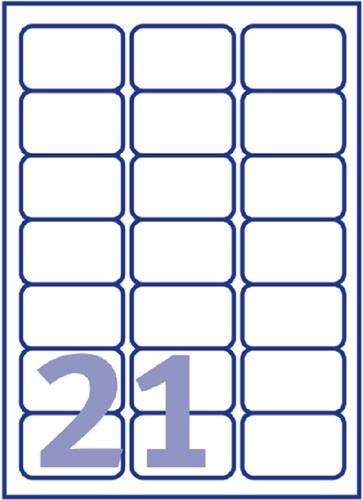 Etiket Avery L7060-20 63.5x38.1mm polyester wit 420 etiketten-3
