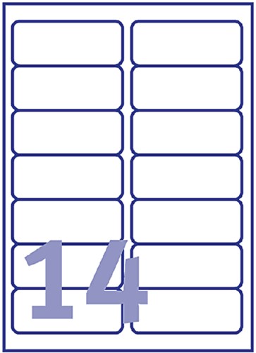 Etiket Avery L7063-20 99.1x38.1mm polyester wit 280 etiketten-3