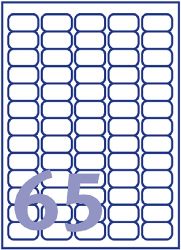 Etiket Avery L7651-25 38.1x21.2mm wit 1625 stuks-2
