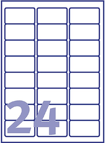 Etiket Avery L4773-20 63.5x33.9mm polyester wit 480 stuks-3