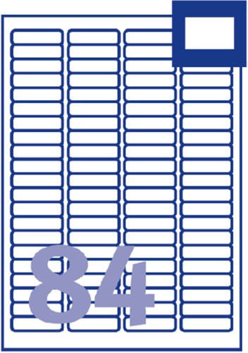 Etiket Avery L7656-25 46x11.1mm wit 2100 stuks-2