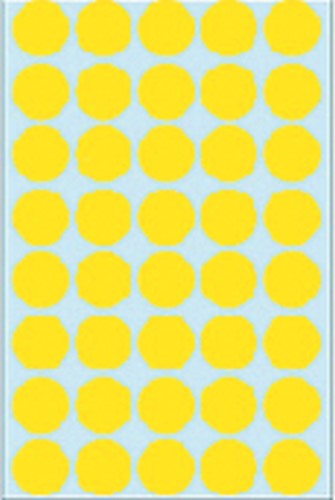 Etiket HERMA 2251 rond 19mm geel 1280 stuks-2