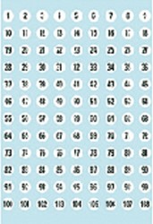 Etiket HERMA 4128 8mm getallen 1-540 540 stuks