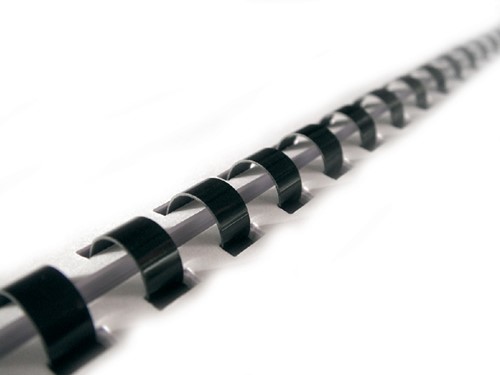 Bindrug GBC 12mm 21rings A4 zwart 100 stuks-2