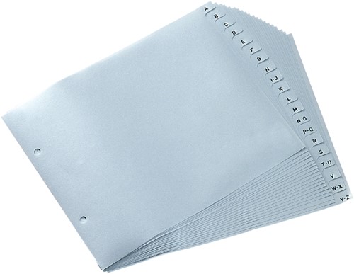 Ordner alfabet Quantore 2-gaats 18x22.5 PP grijs-2