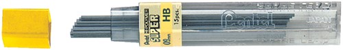 Potloodstift Pentel HB 0.9mm zwart koker à 15 stuks